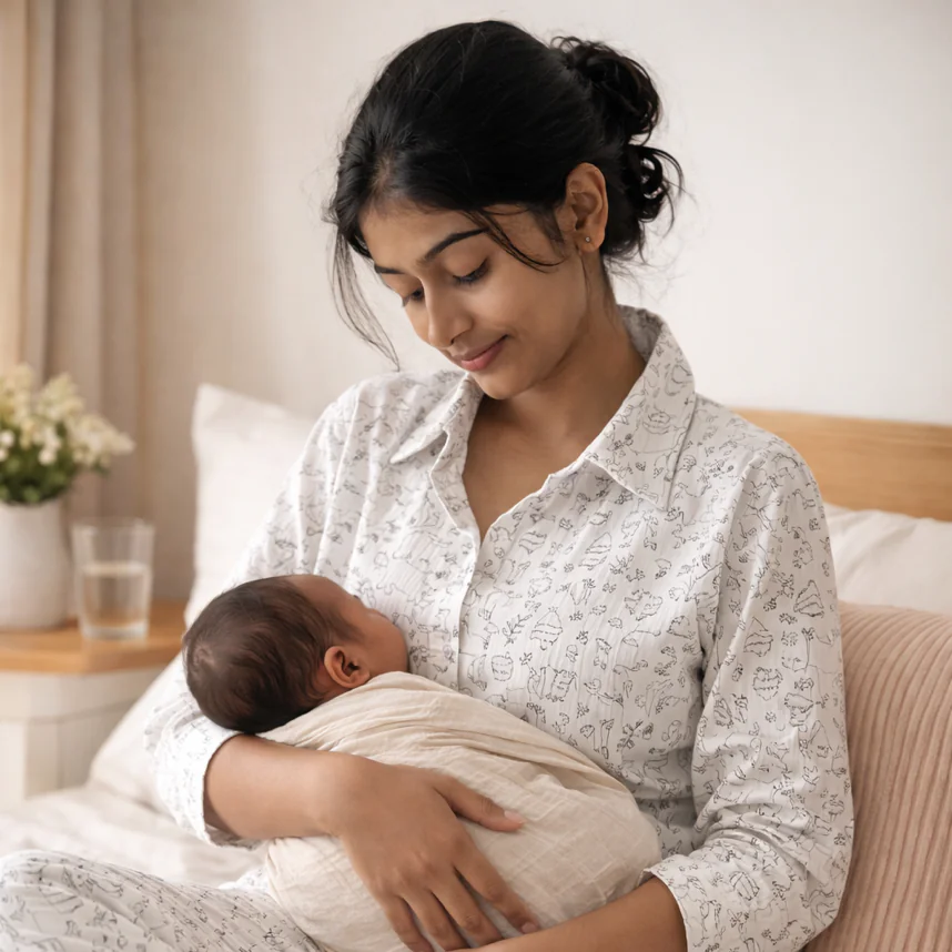 Doodle print pant set